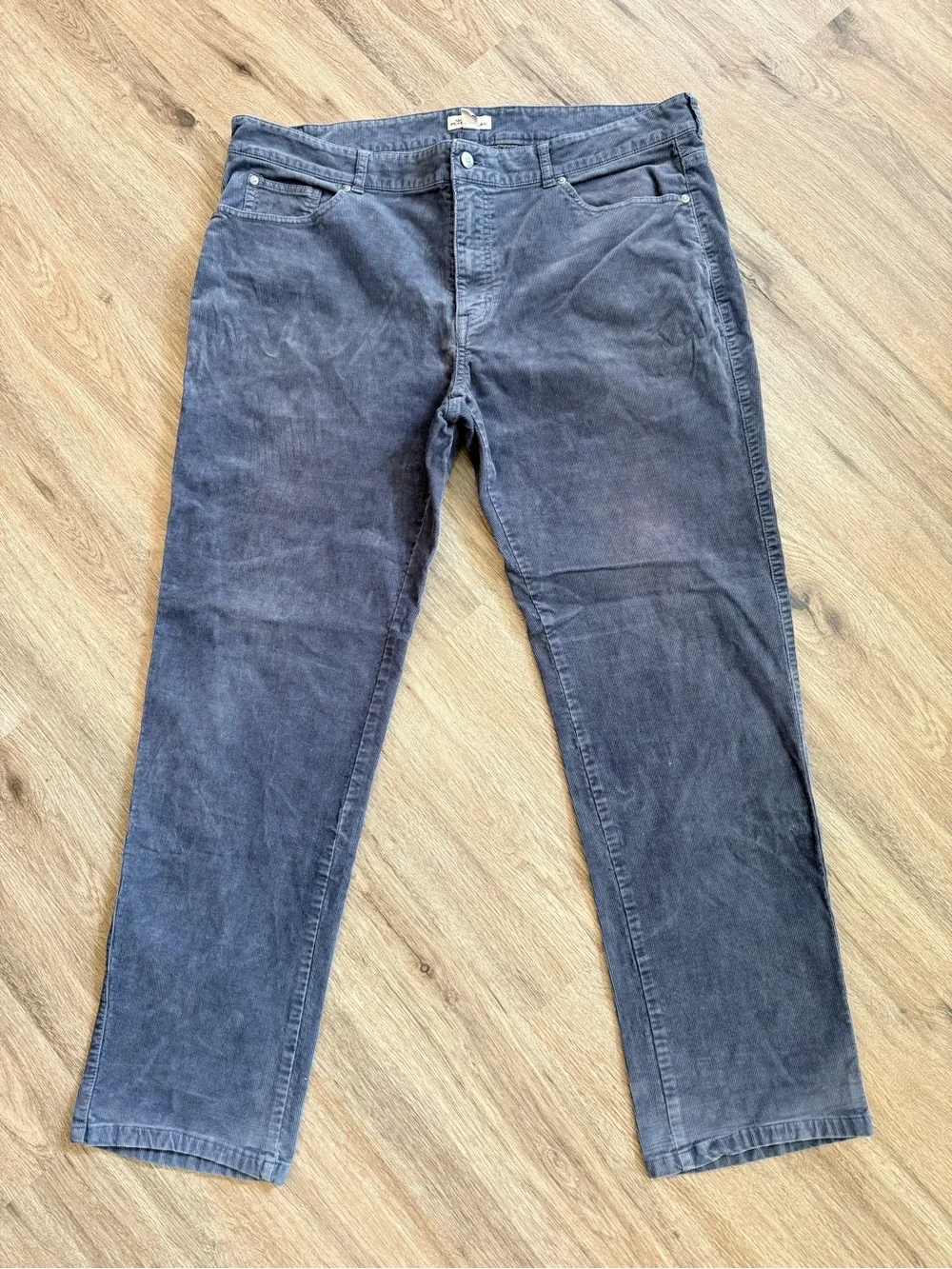 Peter Millar Corduroy Pants Mens 40 x 32 Gray Straight Leg Casual Dress Pants